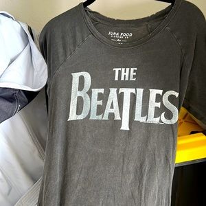 junk food mid sleeve luckbrand BEATLES shirt